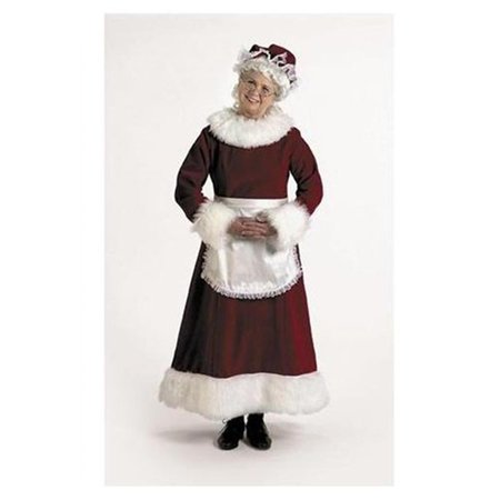 HALCO Halco 7051-12 Mrs. Claus Long Velvet Dress - Large 7051-12
